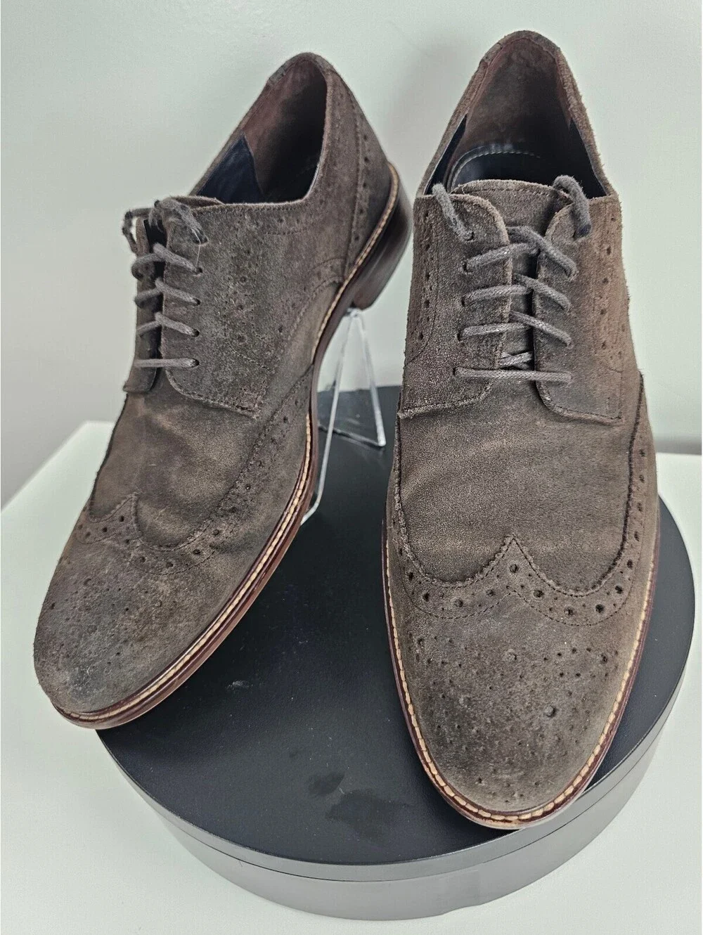 Gordon Rush Brown Suede Wingtip Dress Shoes